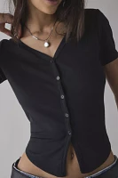 ReMADE By UO Remnants Ribbed Flyaway Top