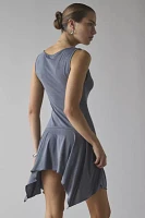 Motel Briar Asymmetrical Waterfall Drop Waist Mini Dress