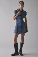 BDG For Keeps Seamed Button Front Denim Mini Dress