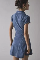 BDG For Keeps Seamed Button Front Denim Mini Dress