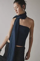 Lioness Island Scarf Tie Ruched Corset Top