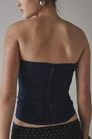 Lioness Island Scarf Tie Ruched Corset Top