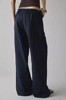 Lioness Idyllic Linen-Cotton Blend Low-Rise Straight Leg Pant
