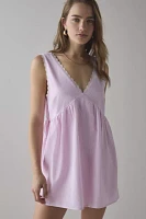 ReMADE By UO Remnants Seersucker Striped Mini Dress