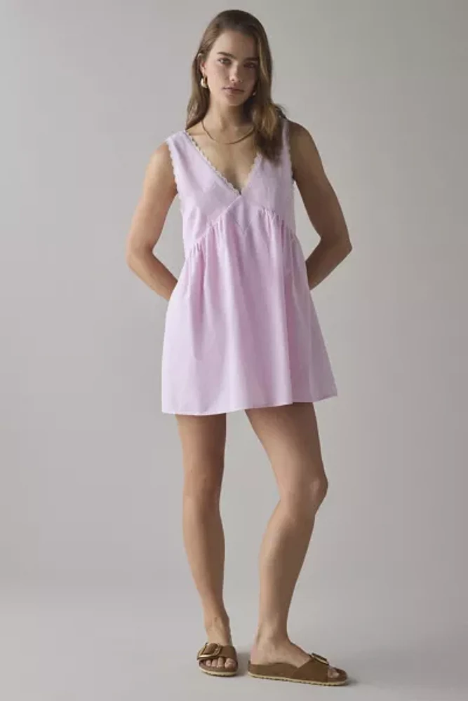 ReMADE By UO Remnants Seersucker Striped Mini Dress
