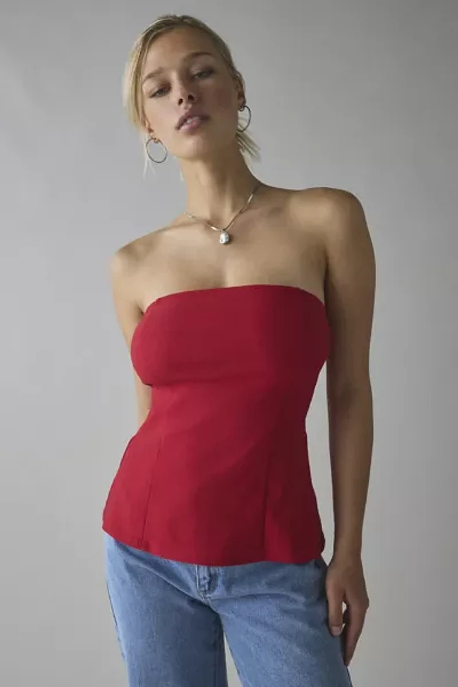 UO Zoe Strappy Open-Back Tube Top