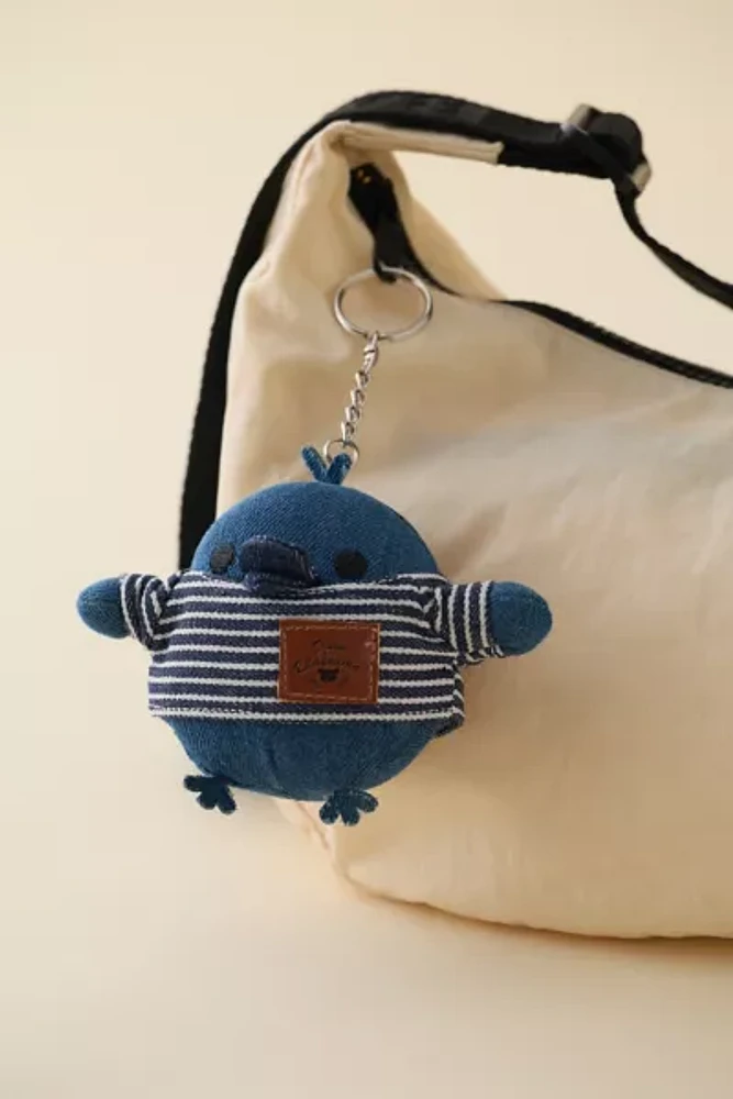 Rilakkuma San-X Original Kiiroitori In Denim Series Plushie Keychain