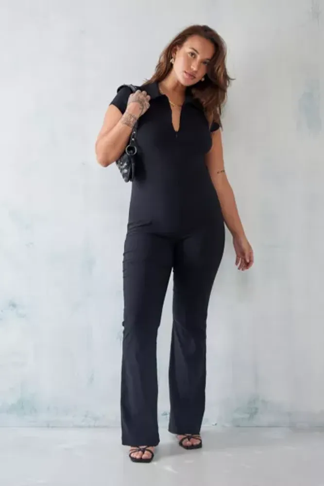 UO Short Sleeve Bengaline Jumpsuit