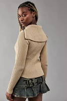 BDG Thea Shaggy Faux Fur Track Top