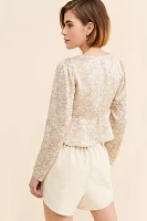 Dress Forum Tie Front Printed Top