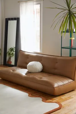 Greta Recycled Leather XL Sleeper Sofa