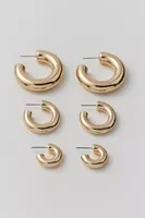 Chubby Hoop Earring Set