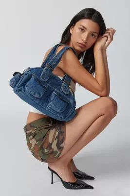 BDG Denim Duffle Shoulder Bag