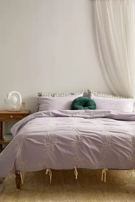 Lacey Bows Femme Embroidered Duvet Cover