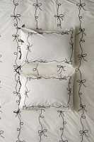 Lacey Bows Embroidered Sham Set