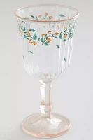 Botanical Pattern Stemmed Wine Glass