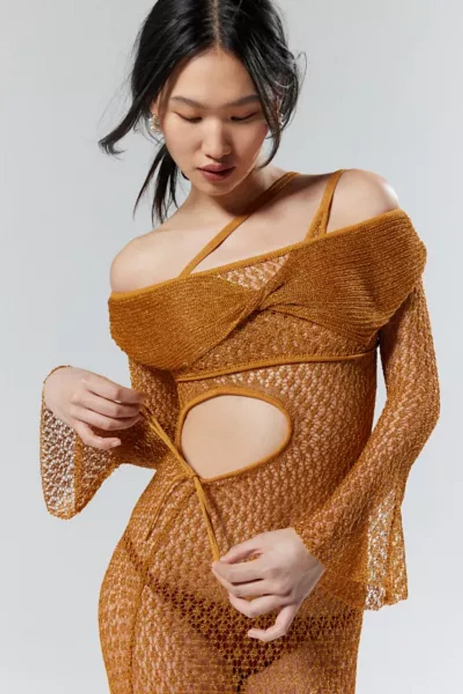 House Of Sunny The Solar Sheer Knit Shrug Sweater