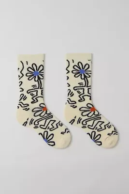 Keith Haring Dancing Flower Crew Sock