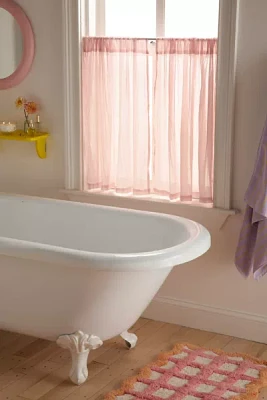 Crinkle Chiffon Café Curtain Set