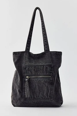 BDG Logo Washed Denim Tote Bag