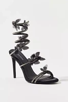 Azalea Wang Aryana Rhinestone Ankle Wrap Sandal