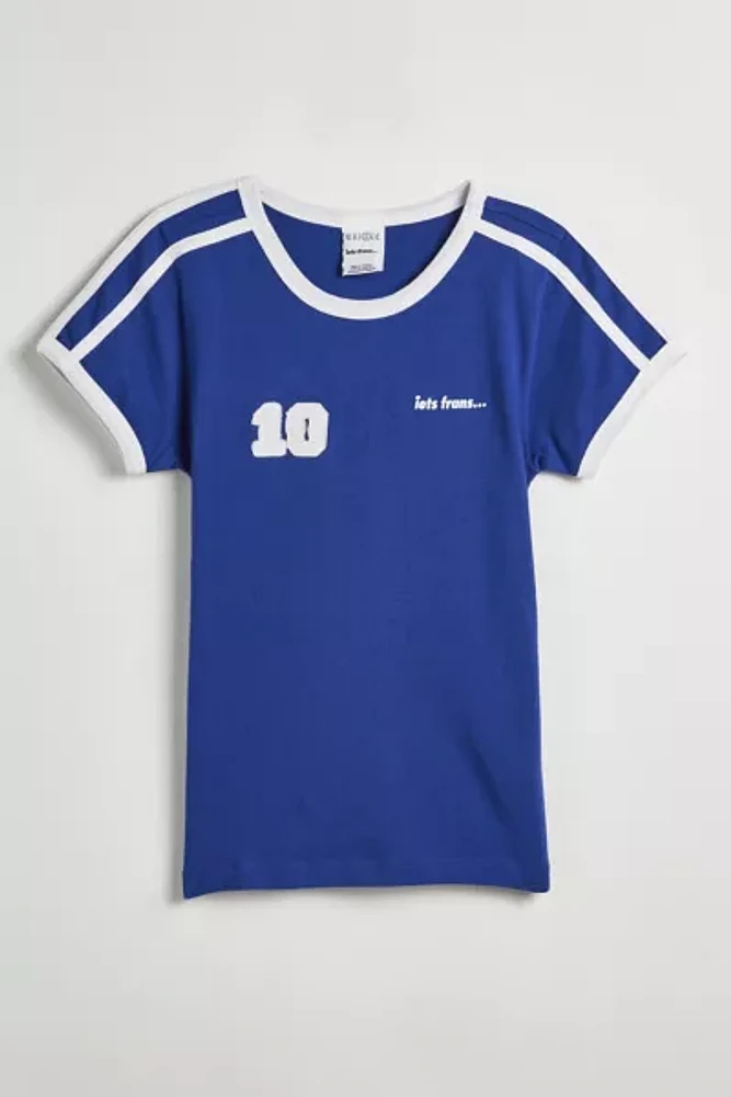 iets frans... Soccer Stripe Ringer Baby Tee