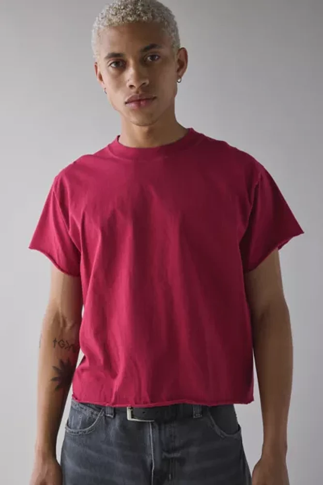 ReMADE By UO Boxy Cropped Raw Cut Tee