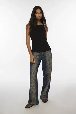 BDG Kayla Printed Low-Rise Slouchy Jean