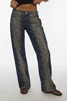 BDG Kayla Printed Low-Rise Slouchy Jean