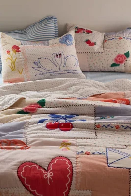 Whimsical Icons Reversible Patchwork Quilt