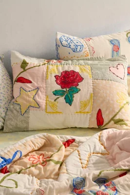 Whimsical Reversible Quilted Sham Set