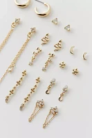 Celestial Rhinestone Post & Hoop Earring Set