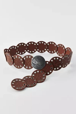 Betty Stamped Leather Western Belt