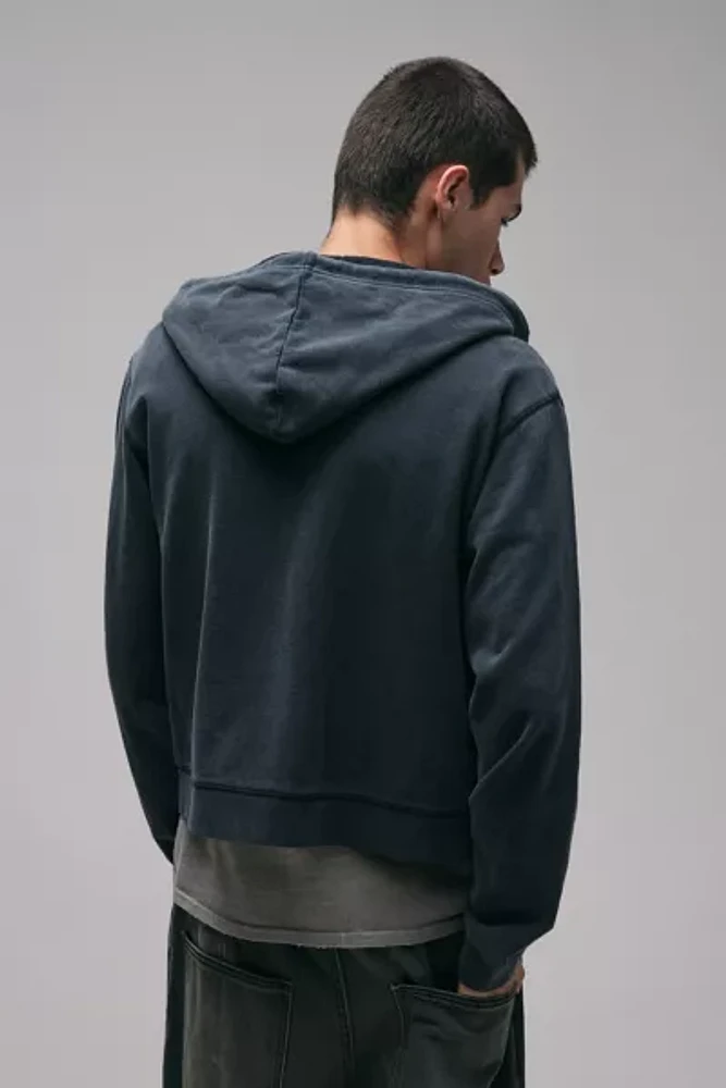 BDG Bonfire Solid Zip-Up Hoodie Sweatshirt