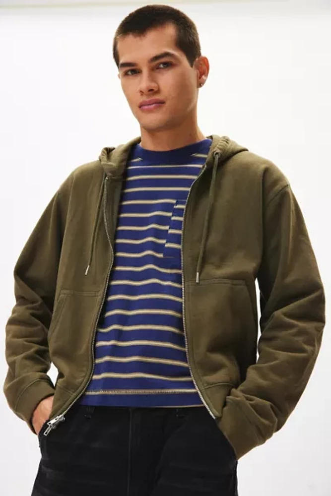BDG Bonfire Cropped Zip Hoodie Sweatshirt