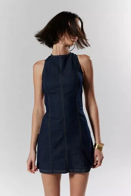 Silence + Noise Lilith Denim Cutout Shift Dress