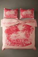 Goose Toile Breezy Cotton Percale Duvet Cover