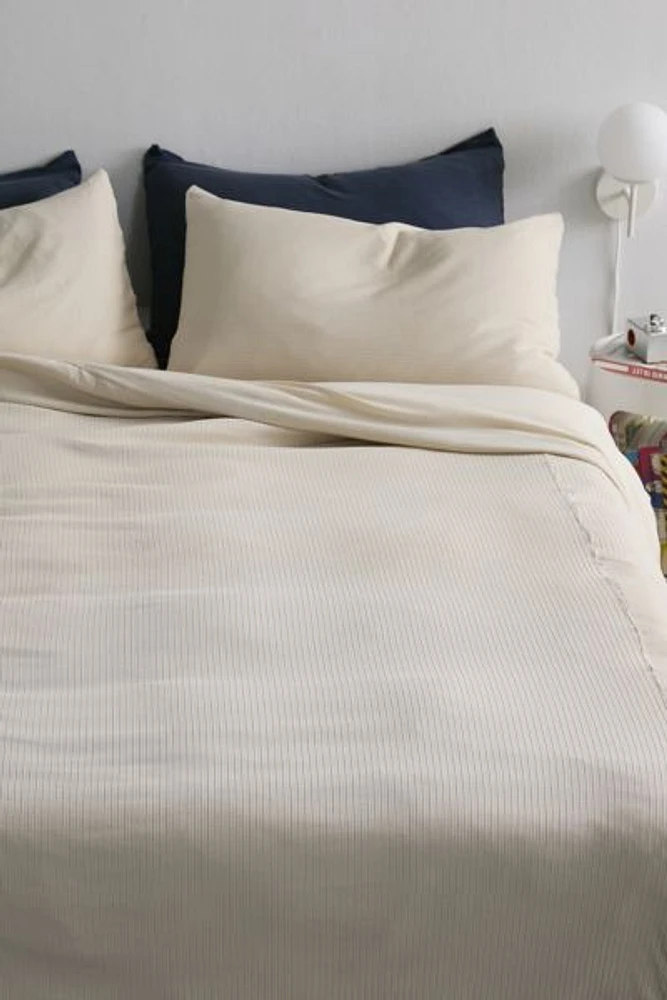 Logan Jersey Ribbed Duvet Cover