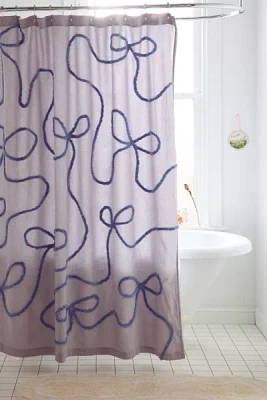 Wild Bows Tufted Shower Curtain