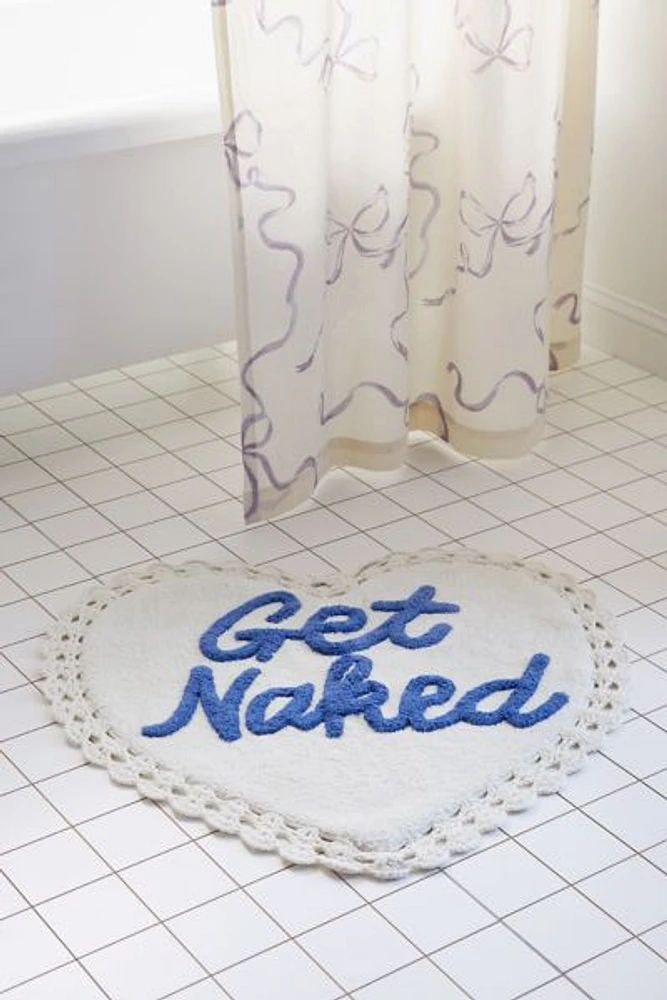 Get Naked Heart Crochet Bath Mat