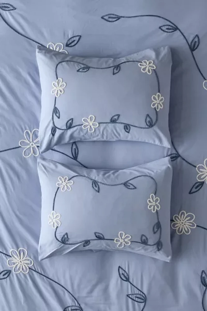 Falling Vines Floral Sham Set