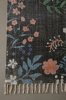 Insect Floral Embroidered Brushed Rug