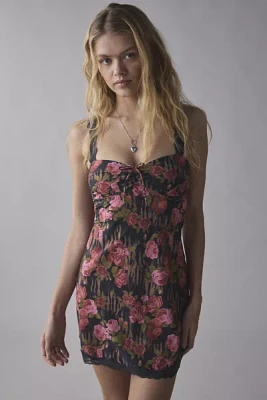 Out From Under Mon Amor Lace-Strap Mesh Slip