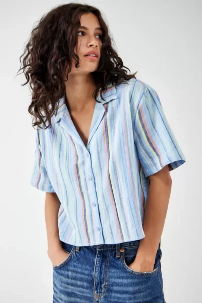 BDG Sunshine Stripe Crop Shirt