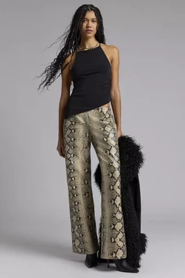 by.DYLN Xaavier Snake Print Faux Leather Pant