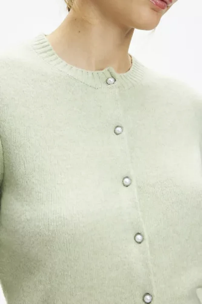 Kimchi Blue Rachel Pearl Embellished Button Cardigan