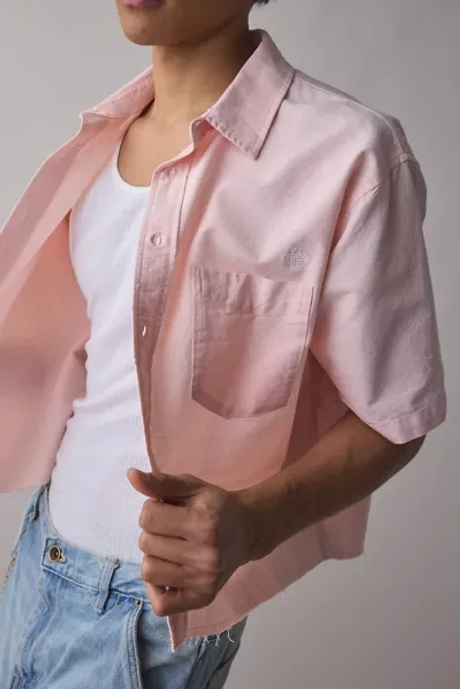 UO Solid Cut off Oxford Shirt