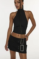 Silence + Noise Sophia Double Belted Micro Skort