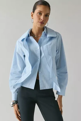 WMWM Blue Layered Button-Down Shirt