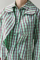 WMWM Green Check Layered Button-Down Shirt